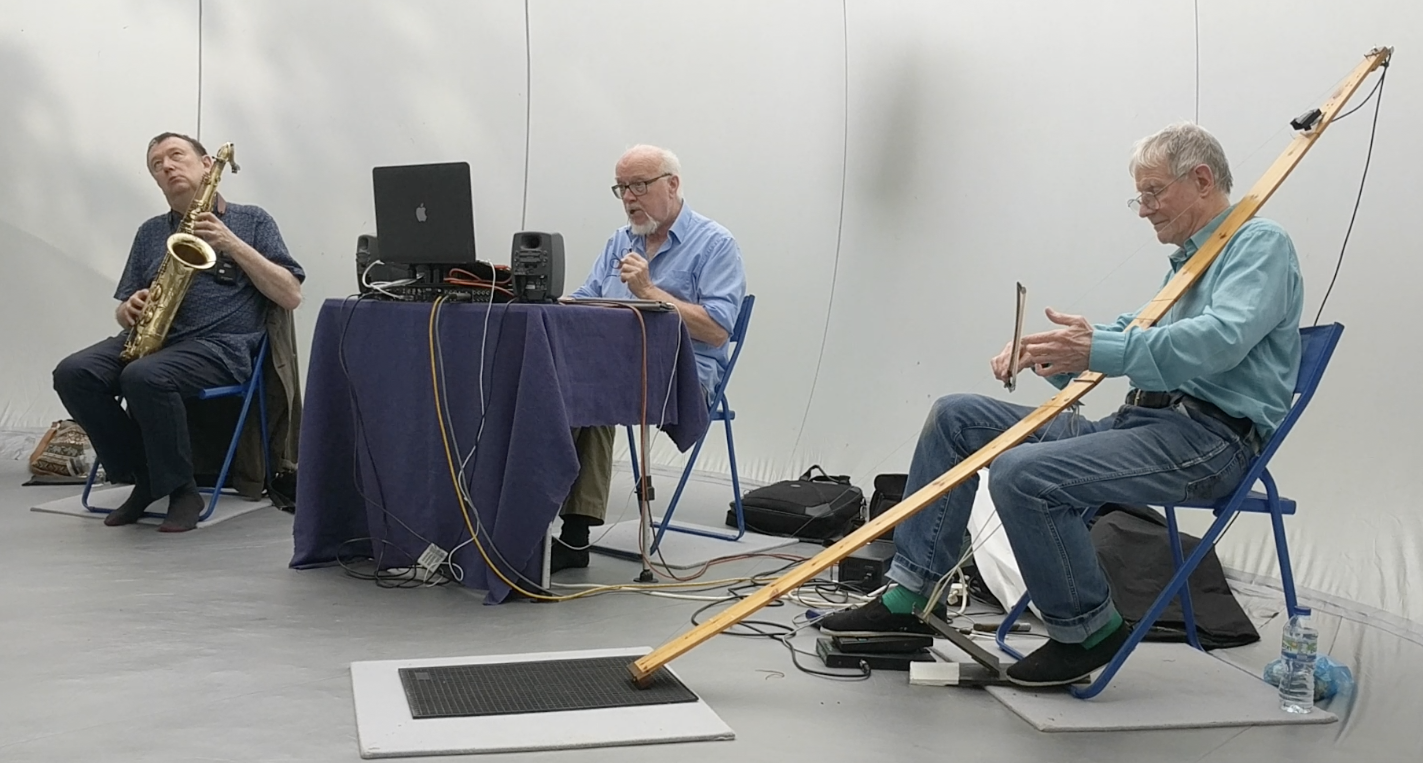 Max Eastley, John Butcher and Lawrence Casserley at Colourscape Music Festival 2018